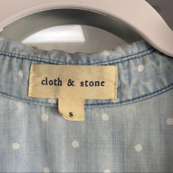 Cloth and Stone Chambray Polka Dot Mini Dress - Picture 2 of 4